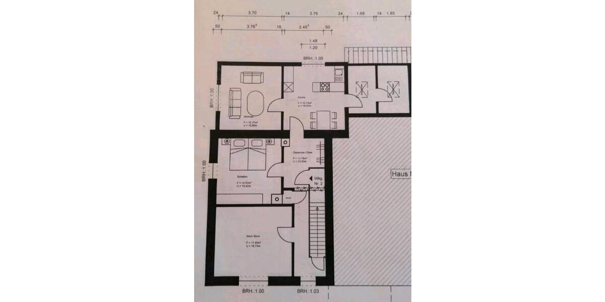 Etagenwohnung Battweiler - 3 Zimmer, 90 m&sup2;, 650&euro; | Angebot:26034331