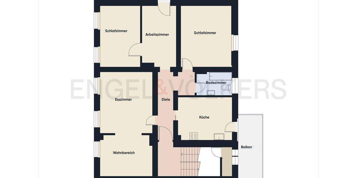 Etagenwohnung Saarbrücken Alt-Saarbrücken - 3 Zimmer, 98 m&sup2;, 189.000&euro; | Angebot:25737745
