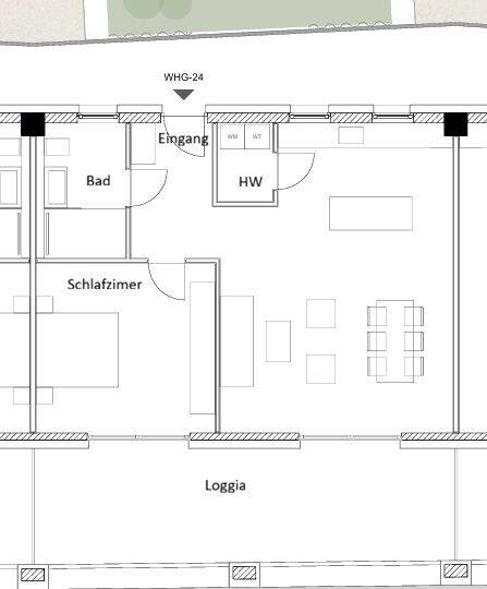 Etagenwohnung Sankt Ingbert St. Ingbert - 2 Zimmer, 86 m&sup2;, 1.280&euro; | Angebot:26841659