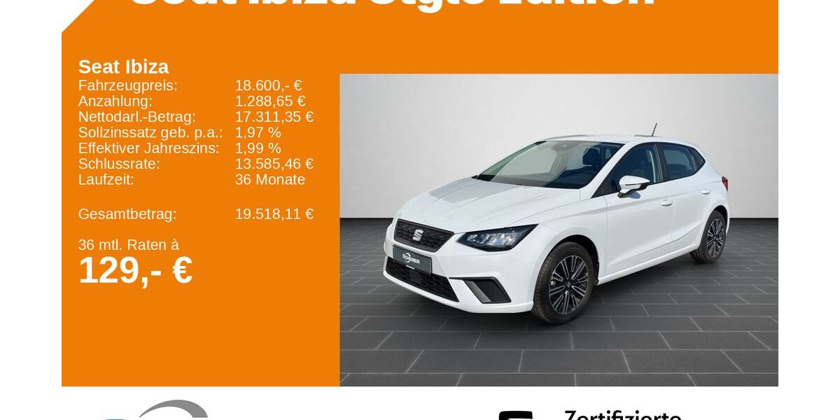 Seat Ibiza 17.840 km 17.490 &euro; Saarbrücken 66115