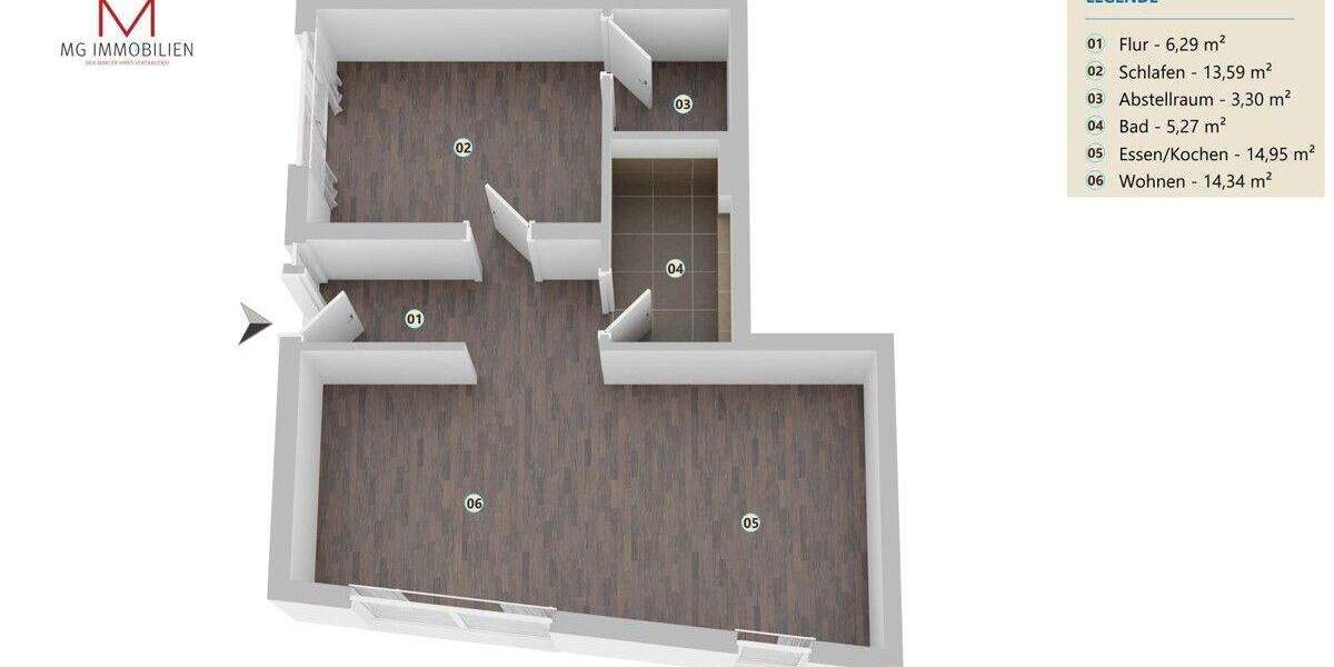 Etagenwohnung Queidersbach - 2 Zimmer, 68 m&sup2;, 249.000&euro; | Angebot:25690698