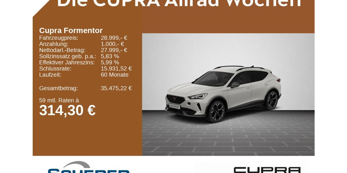 Cupra Formentor 69.085 km 28.999 &euro; Saarbrücken 66115