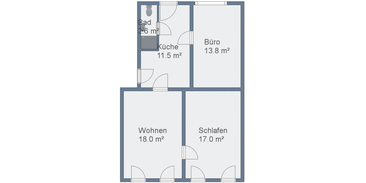 Erdgeschoßwohnung Neunkirchen - 3 Zimmer, 63 m&sup2;, 580&euro; | Angebot:25839264