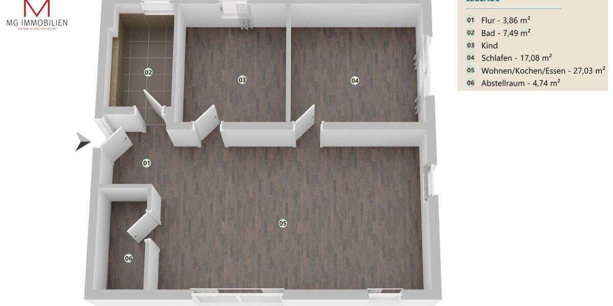 Etagenwohnung Queidersbach - 3 Zimmer, 89 m&sup2;, 319.000&euro; | Angebot:25690714