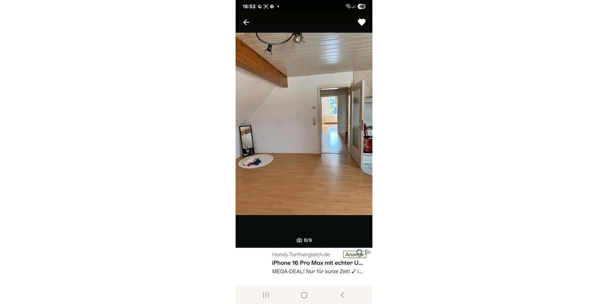 Dachgeschoßwohnung Altenglan - 1.5 Zimmer, 55 m&sup2;, 450&euro; | Angebot:25476186