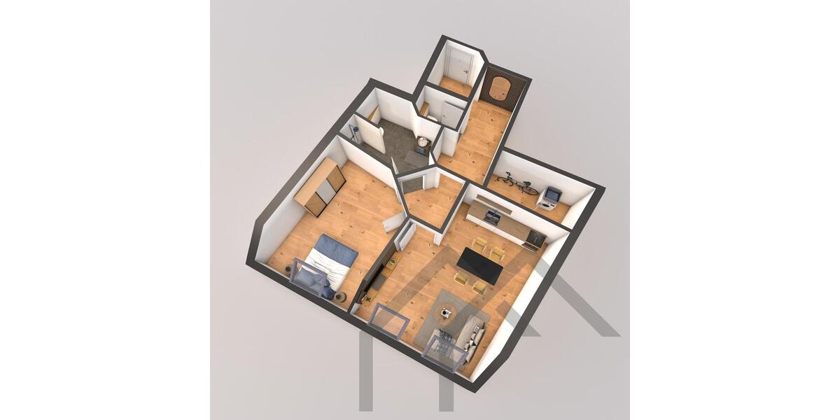 Etagenwohnung Homburg - 2 Zimmer, 65 m&sup2;, 790&euro; | Angebot:23313523