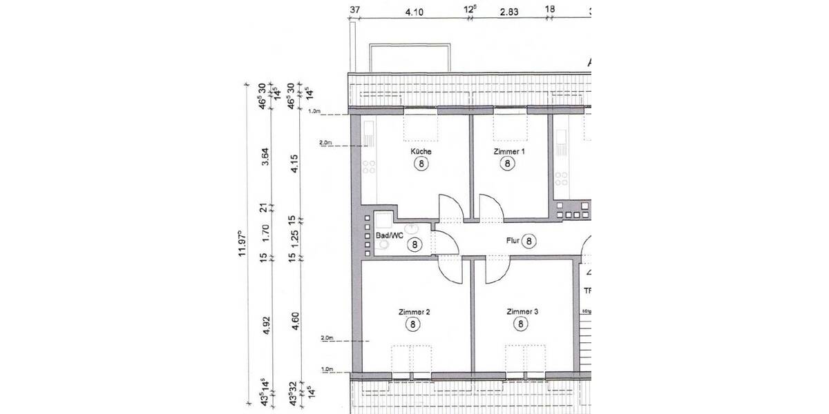Etagenwohnung Saarbrücken St Johann - 3 Zimmer, 76 m&sup2;, 199.000&euro; | Angebot:26204731