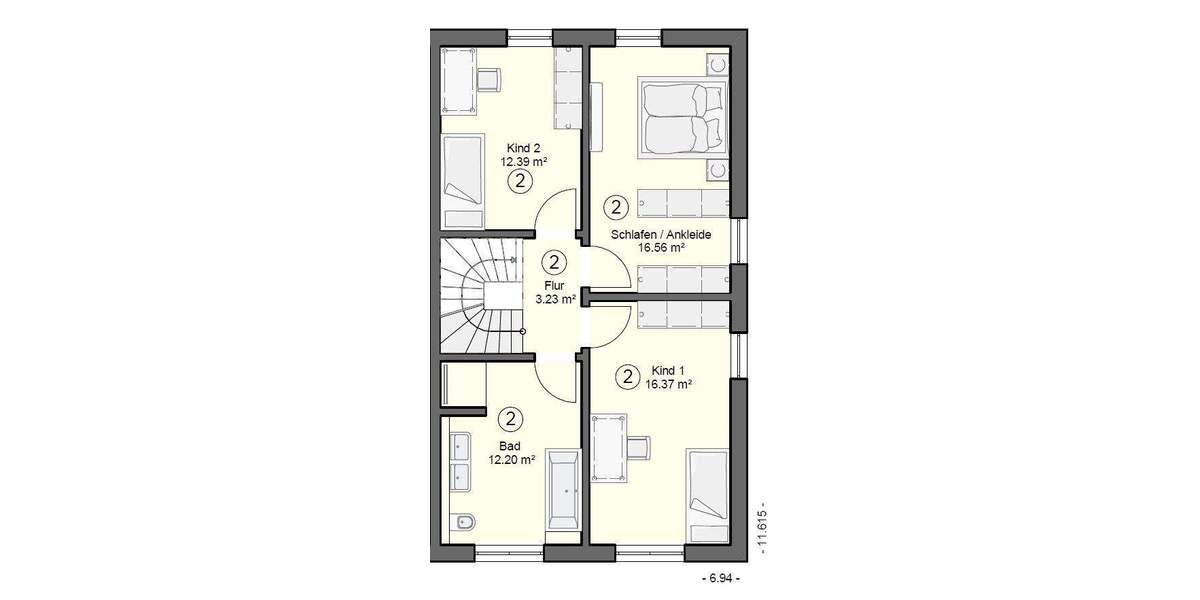 Doppelhaushälfte Bexbach - 6 Zimmer, 165 m&sup2;, 367.777&euro; | Angebot:25707607