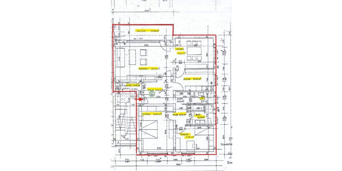 Etagenwohnung Saarbrücken St Johann - 4 Zimmer, 108 m&sup2;, 358.000&euro; | Angebot:25690283