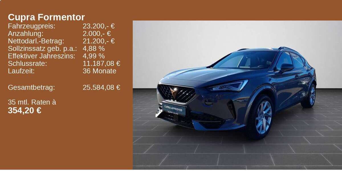 Cupra Formentor 47.594 km 23.200 &euro; Kirkel-Limbach 66459