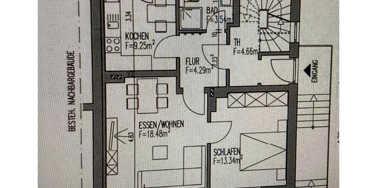 Hochparterre Schiffweiler - 4 Zimmer, 49 m&sup2;, 600&euro; | Angebot:25852415
