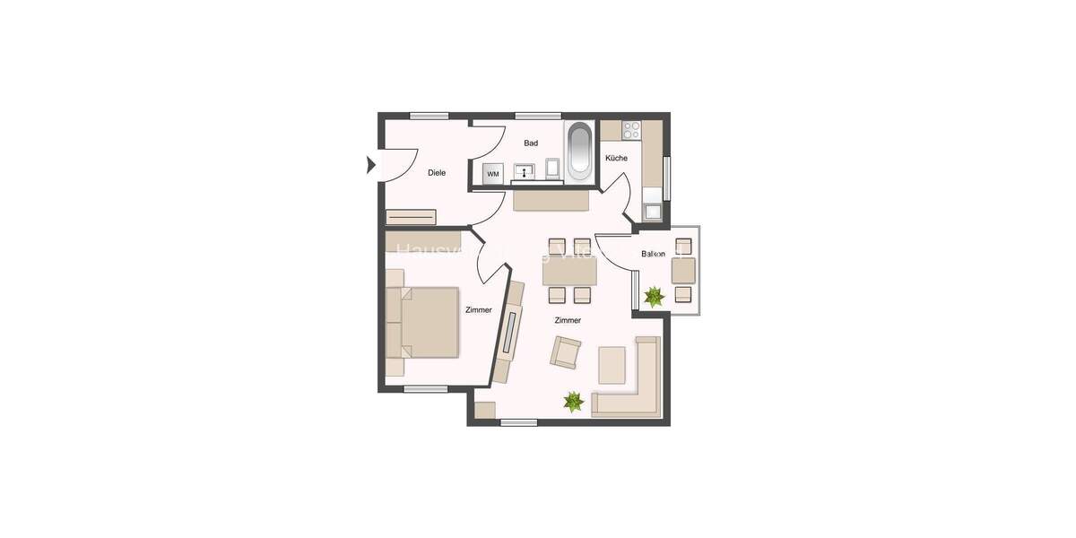 Etagenwohnung Sulzbach/Saar Sulzbach - 2 Zimmer, 55 m&sup2;, 99.000&euro; | Angebot:25747866