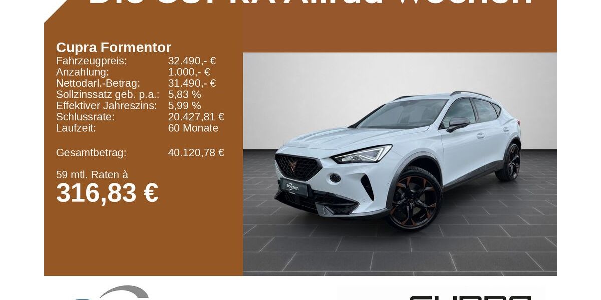 Cupra Formentor 16.190 km 31.980 &euro; Saarbrücken 66115
