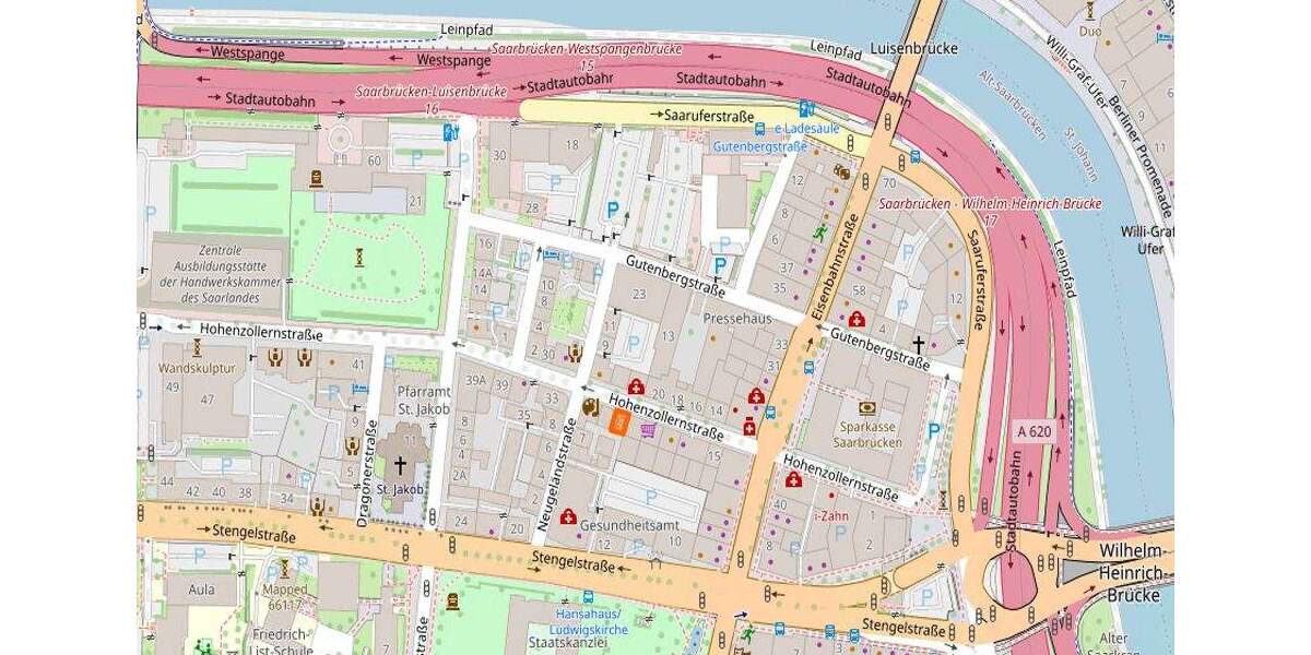 Etagenwohnung Saarbrücken Alt-Saarbrücken - 3 Zimmer, 89 m&sup2;, 249.000&euro; | Angebot:25737746