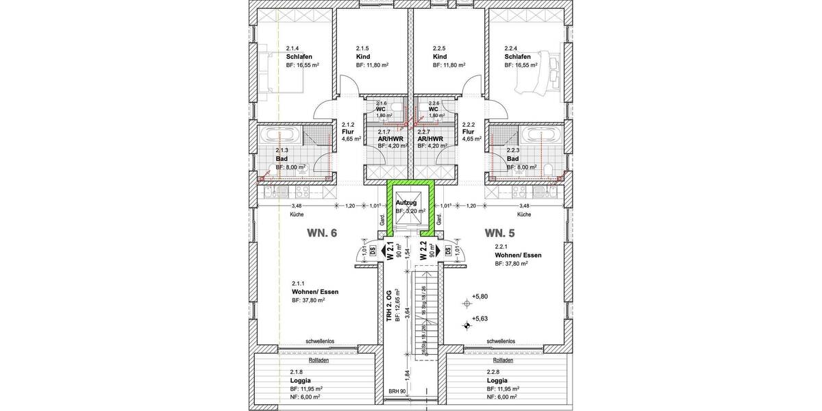 Etagenwohnung Saarbrücken Alt-Saarbrücken - 3 Zimmer, 90 m&sup2;, 1.100&euro; | Angebot:26851172