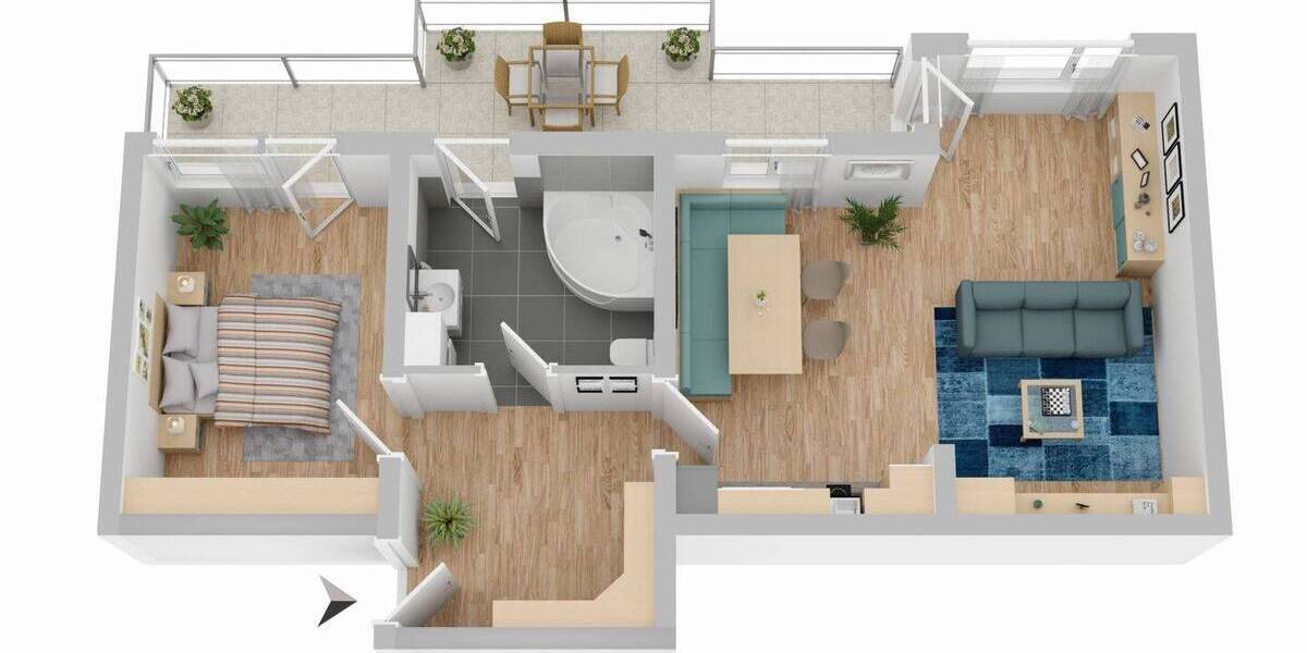 Etagenwohnung Saarbrücken Malstatt - 3 Zimmer, 68 m&sup2;, 135.000&euro; | Angebot:25996286