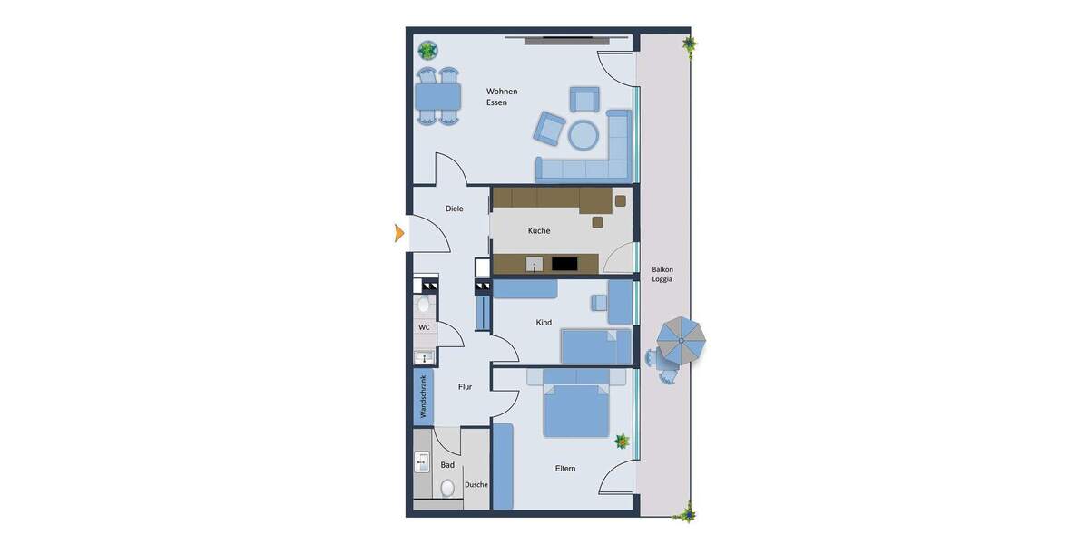 Etagenwohnung Saarbrücken St Johann - 3 Zimmer, 95 m&sup2;, 578.000&euro; | Angebot:25958739