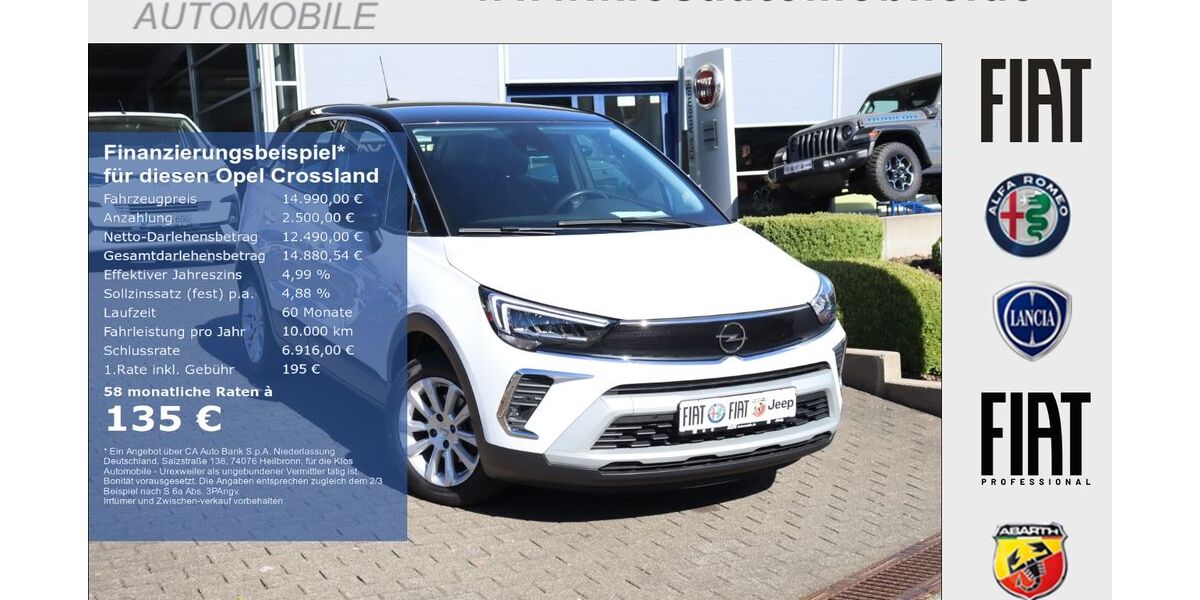 Opel Crossland (X) 42.442 km 14.990 &euro; Marpingen 66646