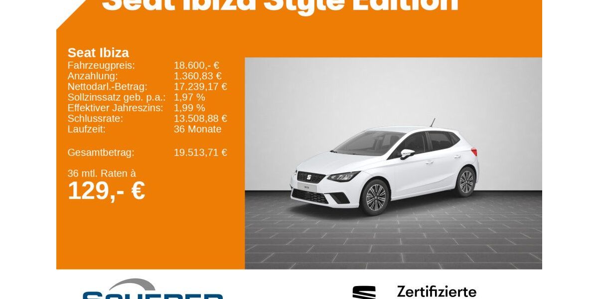 Seat Ibiza 20.480 km 16.990 &euro; Saarbrücken 66115