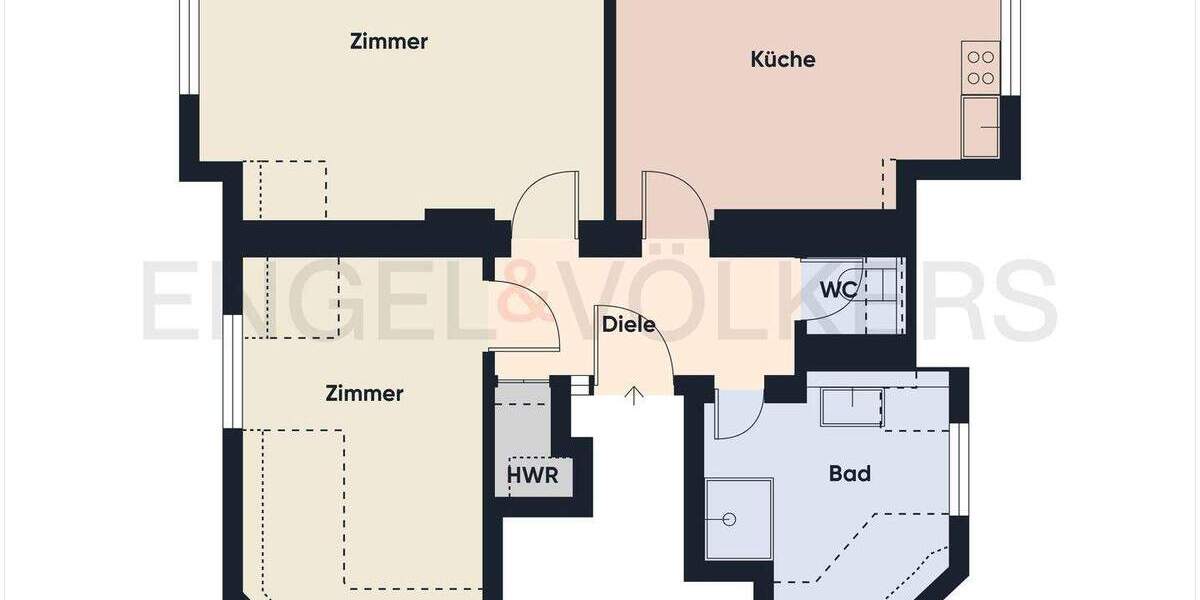 Etagenwohnung Saarbrücken Malstatt - 2 Zimmer, 52 m&sup2;, 550&euro; | Angebot:25798218