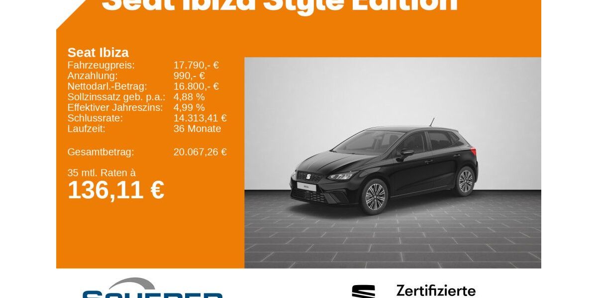 Seat Ibiza 24.790 km 17.790 &euro; Saarbrücken 66115