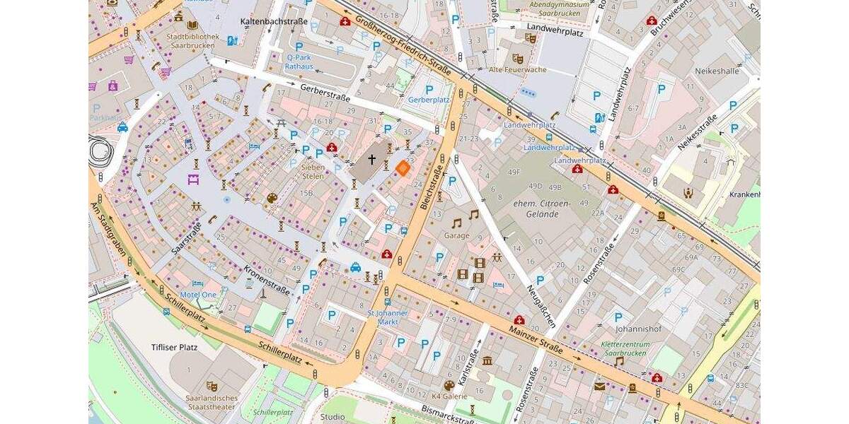 Etagenwohnung Saarbrücken St Johann - 2 Zimmer, 74 m&sup2;, 900&euro; | Angebot:25819891