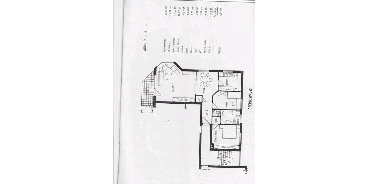Etagenwohnung Saarbrücken Dudweiler - 3 Zimmer, 87 m&sup2;, 830&euro; | Angebot:25637826