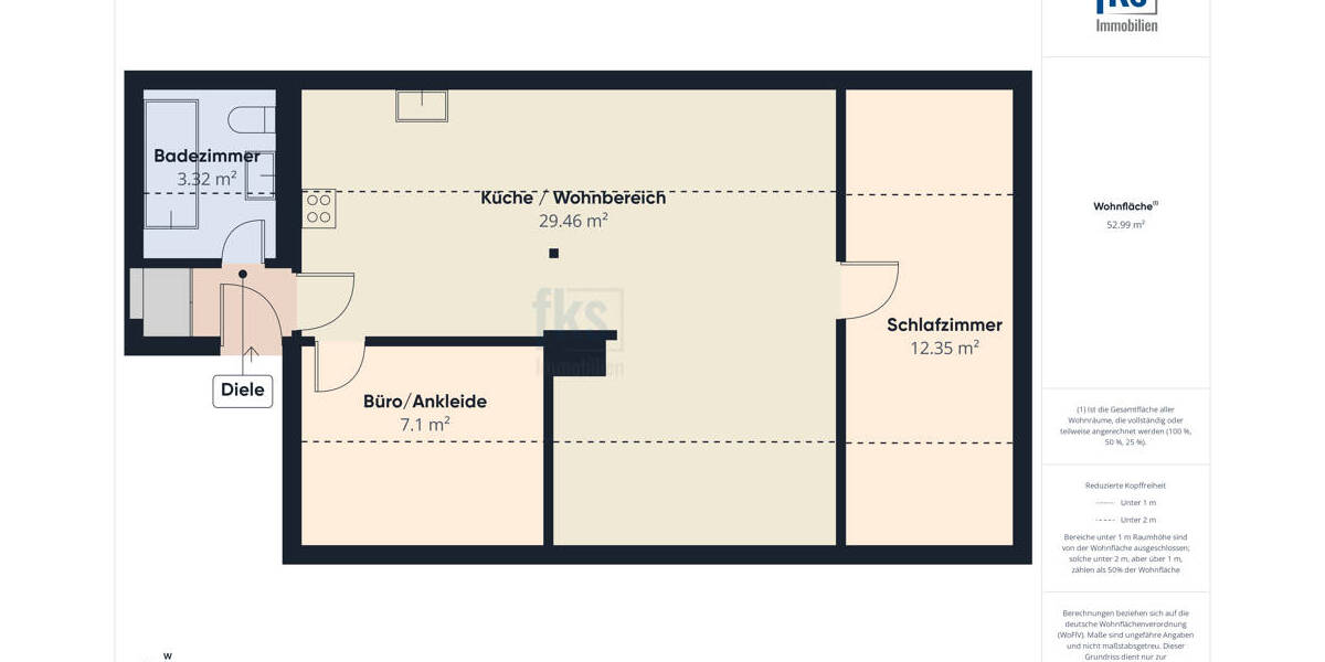 Etagenwohnung Illingen - 3 Zimmer, 53 m&sup2;, 99.000&euro; | Angebot:26542698