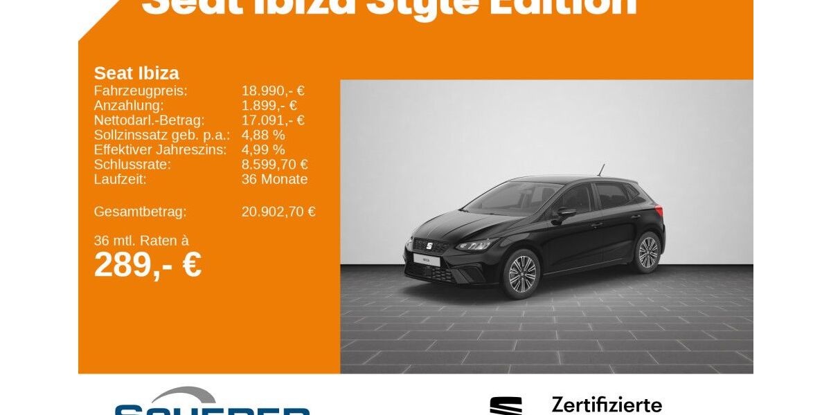 Seat Ibiza 16.455 km 17.990 &euro; Saarbrücken 66115