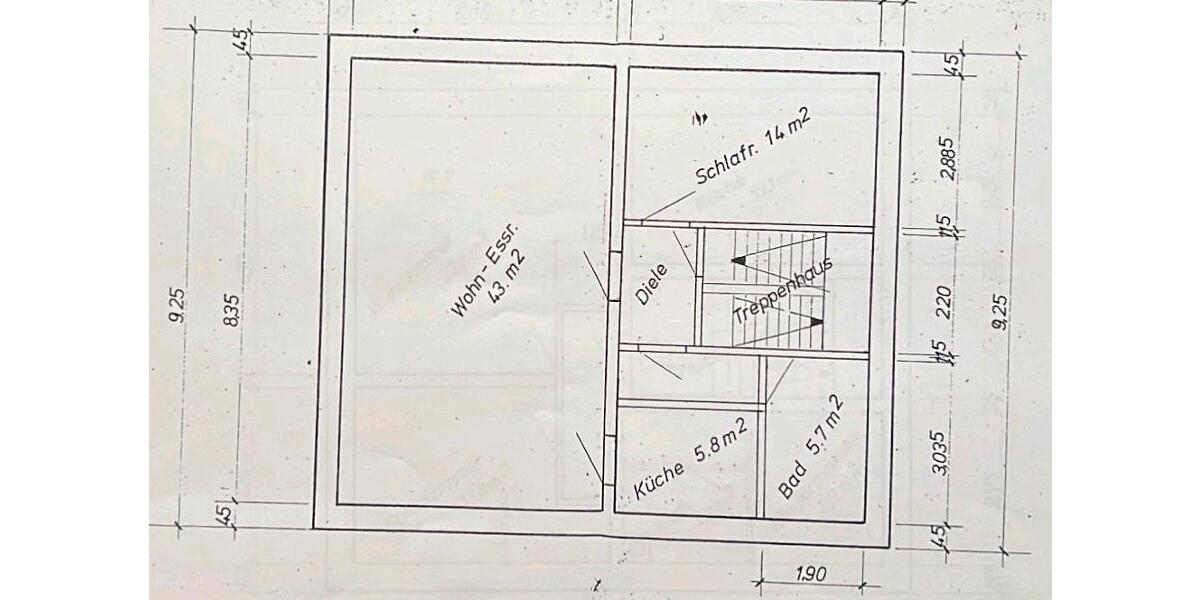 Etagenwohnung Sankt Ingbert - 2 Zimmer, 74 m&sup2;, 720&euro; | Angebot:25543037
