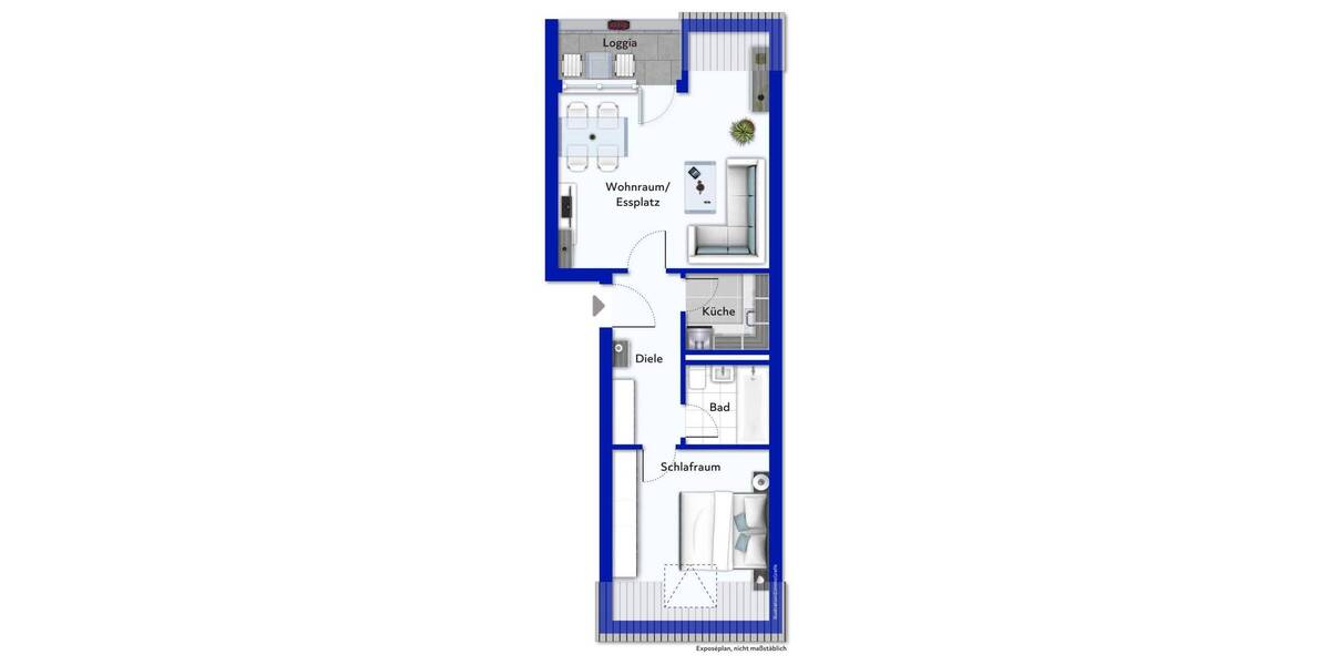 Etagenwohnung Quierschied Fischbach - 2 Zimmer, 45 m&sup2;, 85.000&euro; | Angebot:26082579
