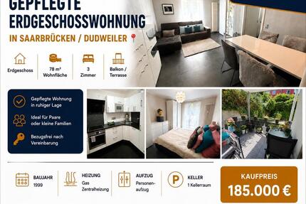 Wohnung Saarbrücken Dudweiler - 3 Zimmer, 78 m&sup2;, 177.000&euro; | Angebot:27299020