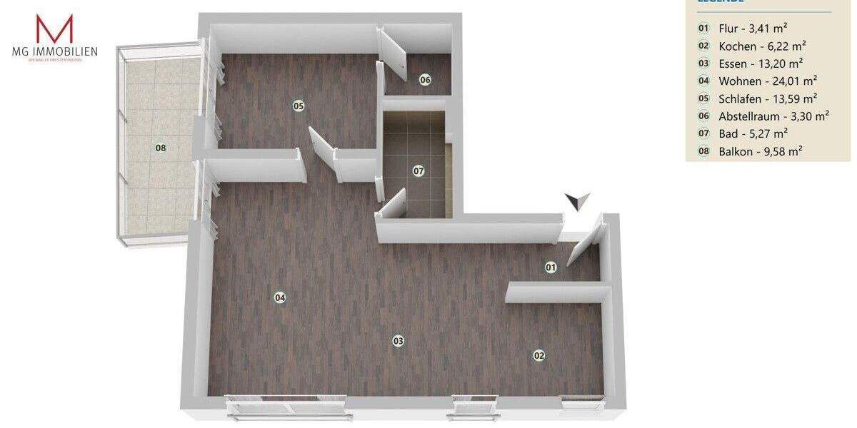 Etagenwohnung Queidersbach - 2 Zimmer, 74 m&sup2;, 289.000&euro; | Angebot:25690694