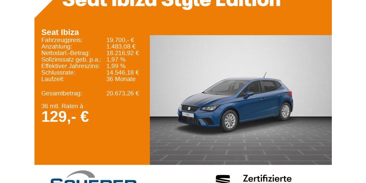 Seat Ibiza 13.610 km 17.990 &euro; Saarbrücken 66115