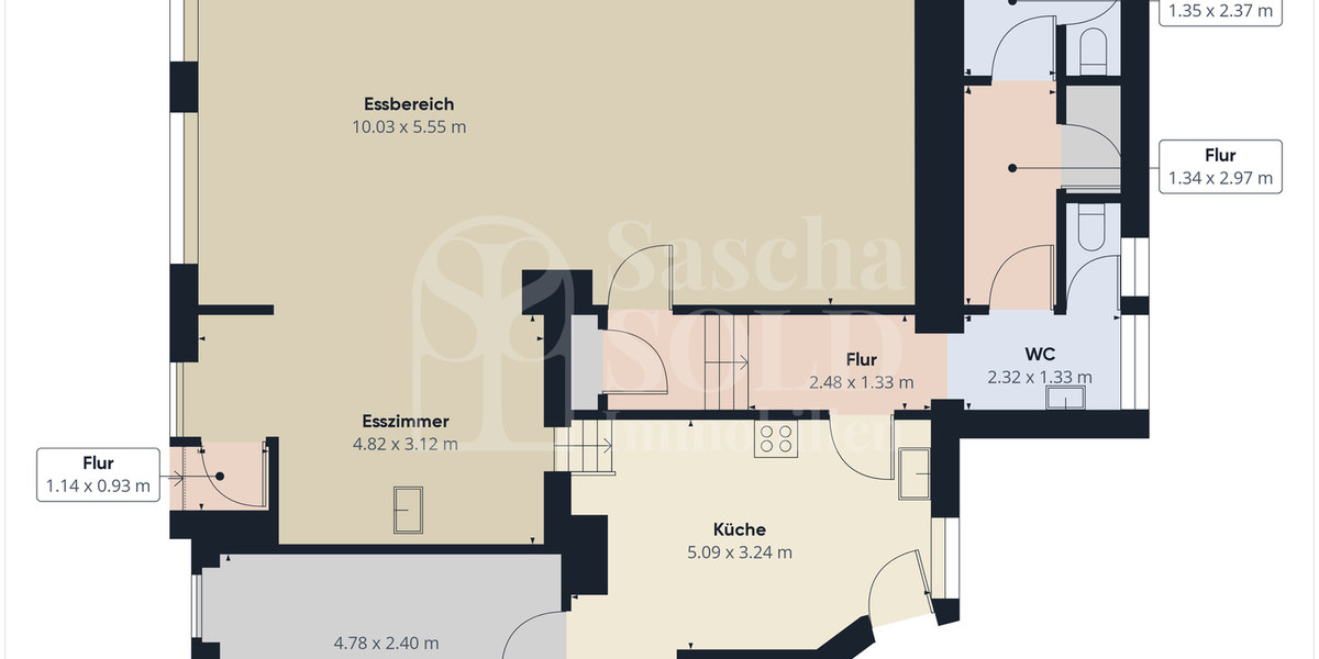 Wohn- und Geschäftshaus in St. Ingbert - für Investoren - mit Wohnung, Gewerbe, Garten und Garagen - Reihenendhaus Sankt Ingbert St. Ingbert | Angebot:23973449