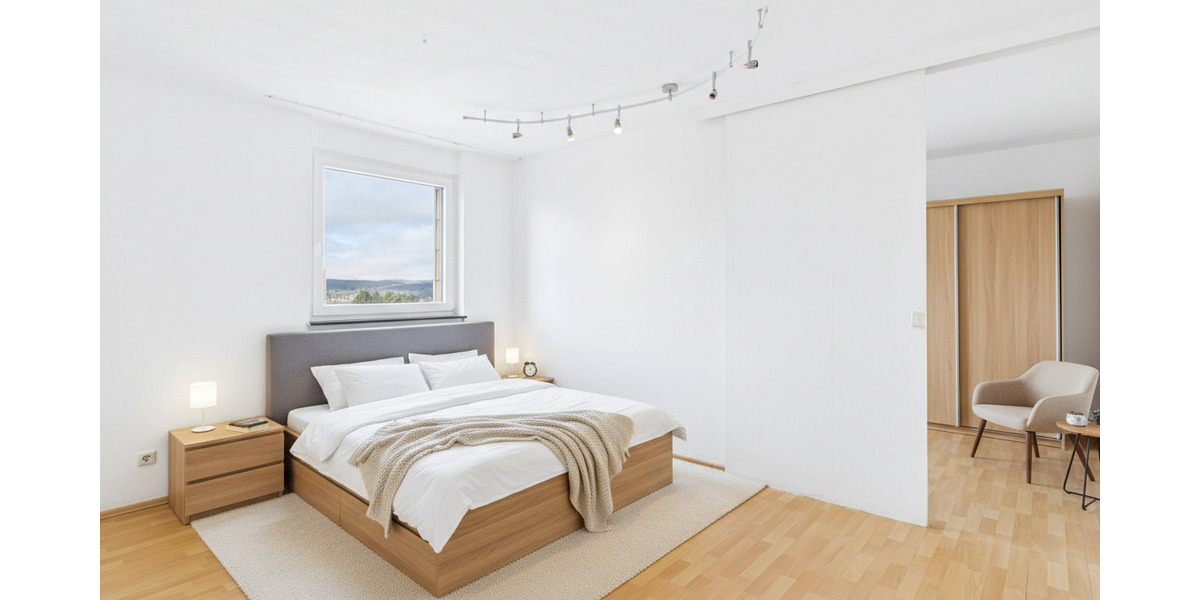 Helle 4ZKB Wohnung in Dudweiler mit Südwest-Loggia, Garage und Weitblick - bezugsbereit - Etagenwohnung Saarbrücken Dudweiler | Angebot:25289682