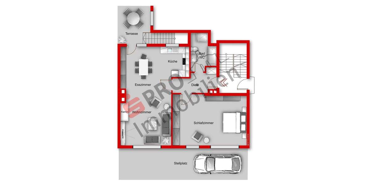 Etagenwohnung Kleinblittersdorf Sitterswald - 2 Zimmer, 100 m&sup2;, 139.000&euro; | Angebot:26930462