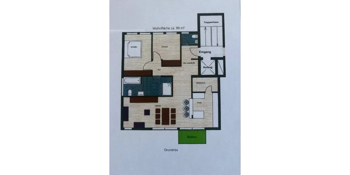 Etagenwohnung Saarbrücken St Johann - 3 Zimmer, 99 m&sup2;, 399.000&euro; | Angebot:26094009
