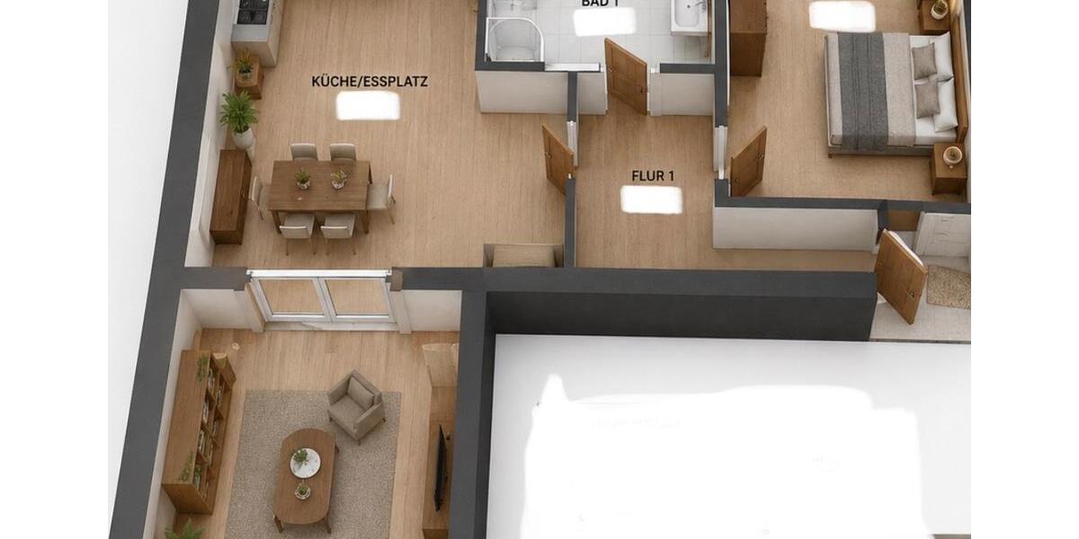 Hochparterre Saarbrücken - 2 Zimmer, 60 m&sup2;, 199.000&euro; | Angebot:27260862
